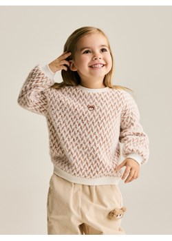 Reserved - Wzorzysty sweter - złamana biel - id: 600GT-01X - marki Reserved - 187202837 Reserved - Wzorzysty sweter - złamana biel ze sklepu Reserved w kategorii Swetry dziewczęce - zdjęcie 187202837