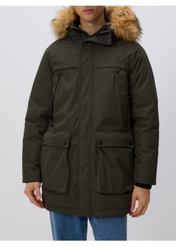 Reserved - Kurtka parka z kapturem - ciemnozielony ze sklepu Reserved w kategorii Kurtki męskie - zdjęcie 187202897