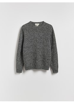 Reserved - Melanżowy sweter z wełną - ciemnoszary ze sklepu Reserved w kategorii Swetry męskie - zdjęcie 187204526