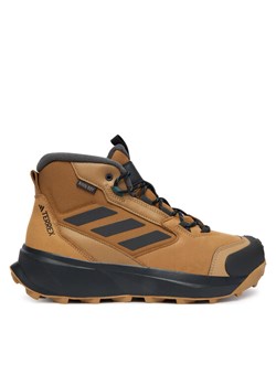 Trekkingi adidas Terrex Winter Leather Mid Cut Rain.Rdy Cold JR5297 Brązowy ze sklepu eobuwie.pl w kategorii Buty trekkingowe męskie - zdjęcie 187205108