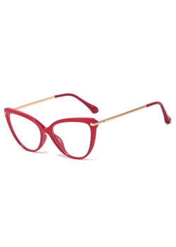 Czerwone okulary kocie do komputera damskie z filtrem BLUE Light zerówki 2563-2 ze sklepu Stylion w kategorii Okulary zerówki damskie - zdjęcie 187206737