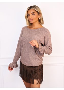 SWETER Z FALBANKAMI PRZY RĘKAWACH- FANGO ze sklepu olika.com.pl w kategorii Swetry damskie - zdjęcie 187206815