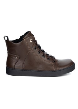 Barefoot buty skórzane minimalisthyczne Riley ocieplane brązowe ze sklepu butyolivier w kategorii Botki - zdjęcie 187208758