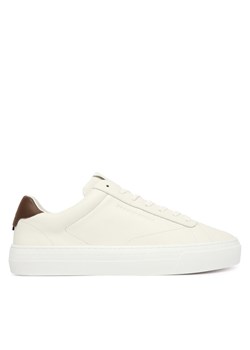 Sneakersy Tommy Hilfiger Premium Dress Cupsole Lth FM0FM05572 Écru ze sklepu eobuwie.pl w kategorii Buty sportowe męskie - zdjęcie 187213108
