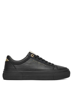 Sneakersy Tommy Hilfiger Th Platform Sneaker Tumbled Ltr FW0FW09018 Czarny ze sklepu eobuwie.pl w kategorii Buty sportowe damskie - zdjęcie 187213156