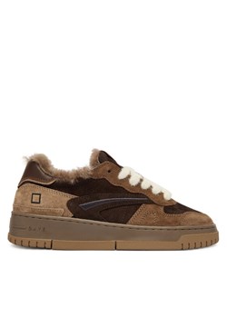 D.A.T.E. Sneakersy Torneo Pure Fur Mono W431-TPF-MN Brązowy ze sklepu MODIVO w kategorii Buty sportowe damskie - zdjęcie 187213695