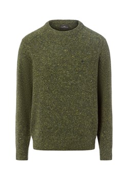 Fynch-Hatton Męski wełniany sweter z zawartością alpaki Mężczyźni Wełna oliwkowy marmurkowy ze sklepu vangraaf w kategorii Swetry męskie - zdjęcie 187214565