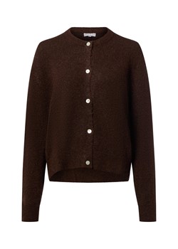 Marie Lund Damski kardigan z zawartością wełny i moheru Kobiety czekoladowy jednolity ze sklepu vangraaf w kategorii Swetry damskie - zdjęcie 187214577
