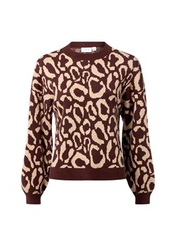 Vila Sweter damski z dzianiny - VITip Kobiety czekoladowy wzorzysty ze sklepu vangraaf w kategorii Swetry damskie - zdjęcie 187214589