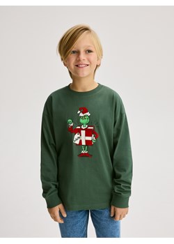 Reserved - Longsleeve Grinch - ciemnozielony ze sklepu Reserved w kategorii Bluzy chłopięce - zdjęcie 187216966