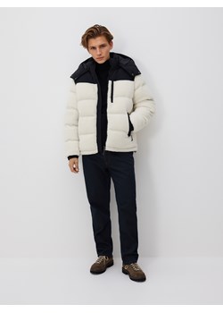 Reserved - Kurtka sherpa puffer - złamana biel ze sklepu Reserved w kategorii Kurtki męskie - zdjęcie 187217128