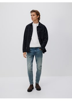 Reserved - Jeansy slim z efektem sprania - indigo jeans - id: WM866-57J - marki Reserved - 187217269 Reserved - Jeansy slim z efektem sprania - indigo jeans ze sklepu Reserved w kategorii Jeansy męskie - zdjęcie 187217269