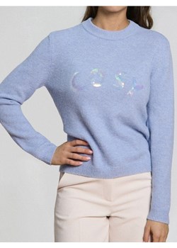 Sinsay - Sweter z połyskującymi cekinami z domieszką wełny - błękitny - id: 332FJ-05M - marki Sinsay - 187218247 Sinsay - Sweter z połyskującymi cekinami z domieszką wełny - błękitny ze sklepu Sinsay w kategorii Swetry damskie - zdjęcie 187218247