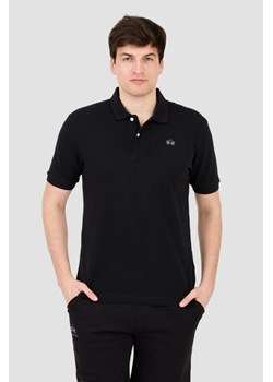LA MARTINA Czarne męskie polo z małym logo, Rozmiar XXL ze sklepu outfit.pl w kategorii T-shirty męskie - zdjęcie 187219757