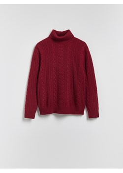 Reserved - Sweter z wełną - czerwony - id: 446GQ-33X - marki Reserved - 187222879 Reserved - Sweter z wełną - czerwony ze sklepu Reserved w kategorii Swetry męskie - zdjęcie 187222879