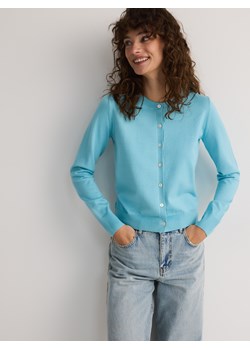 Reserved - Rozpinany kardigan z wiskozą - turkusowy ze sklepu Reserved w kategorii Swetry damskie - zdjęcie 187223288