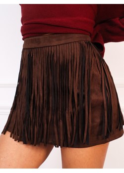 SPÓDNICA MINI ZAMSZOWA Z FRĘDZLAMI- CZEKOLADOWA - id: 20618 - marki Olika - 187228965 SPÓDNICA MINI ZAMSZOWA Z FRĘDZLAMI- CZEKOLADOWA ze sklepu olika.com.pl w kategorii Spódnice - zdjęcie 187228965