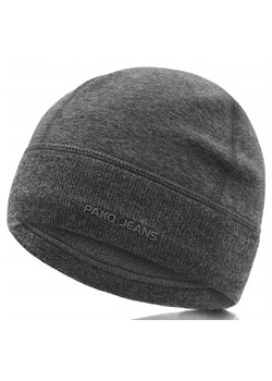 Ciepła, Zimowa Czapka - Podszyta Polarem - Pako Jeans - Grafitowa CPAPJNSz100GF - id: 24249 - marki Pako Jeans - 187229055 Ciepła, Zimowa Czapka - Podszyta Polarem - Pako Jeans - Grafitowa CPAPJNSz100GF ze sklepu JegoSzafa.pl w kategorii Czapki zimowe męskie - zdjęcie 187229055
