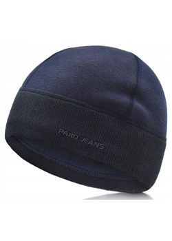 Ciepła, Zimowa Czapka - Podszyta Polarem - Pako Jeans - Granatowa CPAPJNSz100gr - id: 24251 - marki Pako Jeans - 187229059 Ciepła, Zimowa Czapka - Podszyta Polarem - Pako Jeans - Granatowa CPAPJNSz100gr ze sklepu JegoSzafa.pl w kategorii Czapki zimowe męskie - zdjęcie 187229059