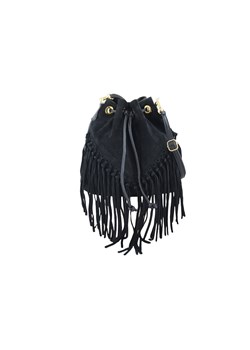 Torebka skórzana boho style - Czarna - id: 2682 - marki Barberini's - 187229246 Torebka skórzana boho style - Czarna ze sklepu Barberinis w kategorii Listonoszki - zdjęcie 187229246