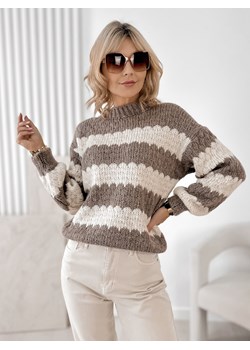 sweter foyle ciemnobeżowy one size ze sklepu UBRA w kategorii Swetry damskie - zdjęcie 187230226
