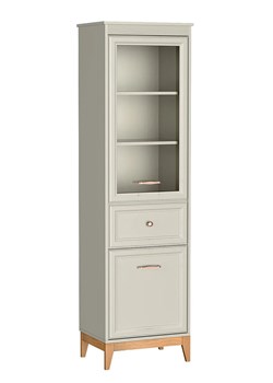 Kaszmirowy słupek stojący z witryną D5-K75 - id: 53614 - marki Elior - 187230275 Kaszmirowy słupek stojący z witryną D5-K75 ze sklepu Edinos.pl w kategorii Regały i witryny - zdjęcie 187230275
