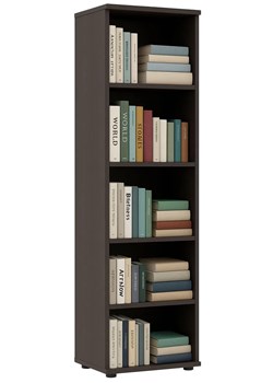 Minimalistyczny regał na książki wenge E5-F39 - id: 53617 - marki Elior - 187230288 Minimalistyczny regał na książki wenge E5-F39 ze sklepu Edinos.pl w kategorii Regały i witryny - zdjęcie 187230288