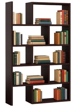 Modułowy regał na książki wenge N1-K45 - id: 53619 - marki Elior - 187230298 Modułowy regał na książki wenge N1-K45 ze sklepu Edinos.pl w kategorii Regały i witryny - zdjęcie 187230298