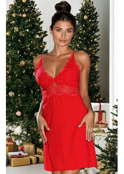 Czerwona koszulka nocna damska Pia, Kolor czerwony, Rozmiar XS, DKaren - id: 162903 - marki DKAREN - 187230387 Czerwona koszulka nocna damska Pia, Kolor czerwony, Rozmiar XS, DKaren ze sklepu Intymna w kategorii Koszule nocne - zdjęcie 187230387