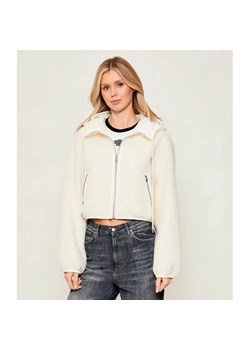 Pinko Polarowa kurtka MILAGROS | Cropped Fit | z dodatkiem wełny - id: PI255W000077255 - marki Pinko - 187231498 Pinko Polarowa kurtka MILAGROS | Cropped Fit | z dodatkiem wełny ze sklepu Gomez Fashion Store w kategorii Kurtki damskie - zdjęcie 187231498