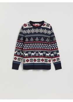 Reserved - Sweter ze świątecznym motywem - wielobarwny - id: 170HI-MLC - marki Reserved - 187234478 Reserved - Sweter ze świątecznym motywem - wielobarwny ze sklepu Reserved w kategorii Swetry męskie - zdjęcie 187234478