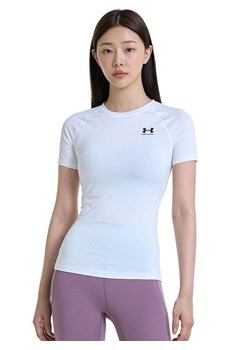 Under Armour Koszulka sportowa "Authentics" w kolorze białym - id: 17829057 - marki Under Armour - 187237795 Under Armour Koszulka sportowa "Authentics" w kolorze białym ze sklepu Limango Polska w kategorii Bluzki damskie - zdjęcie 187237795