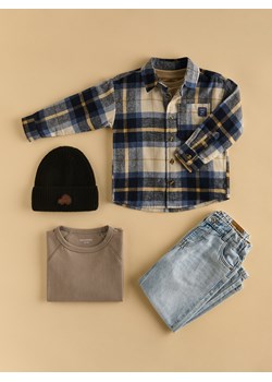 Reserved - Bawełniana koszula w kratę - niebieski ze sklepu Reserved w kategorii Koszule chłopięce - zdjęcie 187238445