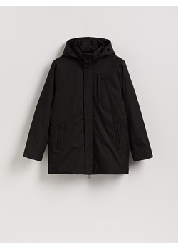 Reserved - Długa puchowa kurtka z dodatkiem Sorony - czarny ze sklepu Reserved w kategorii Kurtki męskie - zdjęcie 187243246