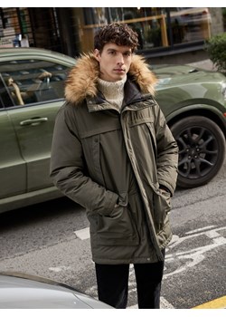 Reserved - Kurtka parka z kapturem - ciemnozielony ze sklepu Reserved w kategorii Kurtki męskie - zdjęcie 187244427