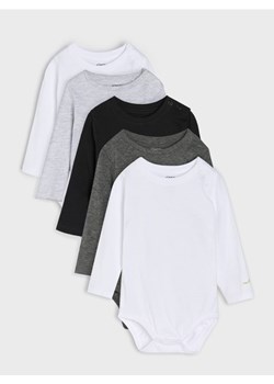 Sinsay - Bawełniane body 5-pack - kremowy - id: 077AN-01X - marki Sinsay - 187246076 Sinsay - Bawełniane body 5-pack - kremowy ze sklepu Sinsay w kategorii Body niemowlęce - zdjęcie 187246076