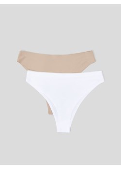 Sinsay - Majtki bezszwowe brazyliany 2 pack - kremowy - id: 8137M-01X - marki Sinsay - 187246227 Sinsay - Majtki bezszwowe brazyliany 2 pack - kremowy ze sklepu Sinsay w kategorii Majtki damskie - zdjęcie 187246227