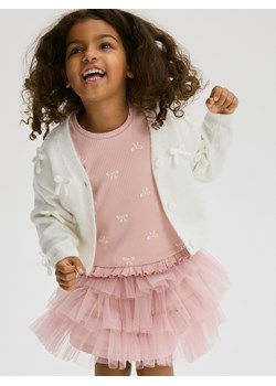 Reserved - Bawełniany t-shirt z nadrukiem - pastelowy róż - id: 574FT-03X - marki Reserved - 187246719 Reserved - Bawełniany t-shirt z nadrukiem - pastelowy róż ze sklepu Reserved w kategorii Bluzki dziewczęce - zdjęcie 187246719