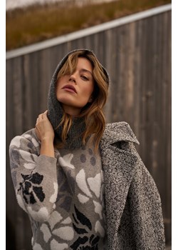 Sweter z golfem szary ze sklepu Moodo.pl w kategorii Swetry damskie - zdjęcie 187250467