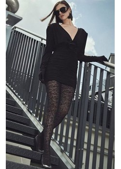 Rajstopy z ornamentowym wzorem czarne Perse 60 DEN, Kolor czarny, Rozmiar 3, Gabriella ze sklepu Primodo w kategorii Rajstopy - zdjęcie 187250906