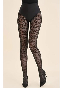 Rajstopy z ornamentowym wzorem czarne Perse 60 DEN, Kolor czarny, Rozmiar 3, Gabriella ze sklepu Primodo w kategorii Rajstopy - zdjęcie 187250907
