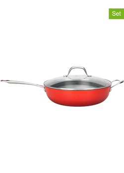 Laguiole 2-częściowy zestaw &quot;Airlron&apos; w kolorze czerwonym - Ø 28 cm ze sklepu Limango Polska w kategorii Garnki - zdjęcie 187251126