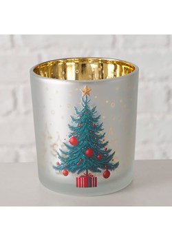 Boltze Świecznik &quot;Christmas Tree&quot; w kolorze srebrno-zielonym - wys. 8 cm ze sklepu Limango Polska w kategorii Świeczniki - zdjęcie 187251525