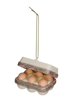 Kersten Ozdoba choinkowa "Fresh Eggs" w kolorze biało-beżowym - 8 x 6 x 6 cm - id: 17896604 - marki Kersten - 187252328 Kersten Ozdoba choinkowa "Fresh Eggs" w kolorze biało-beżowym - 8 x 6 x 6 cm ze sklepu Limango Polska w kategorii Dekoracje bożonarodzeniowe - zdjęcie 187252328