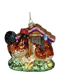 Kersten Ozdoba choinkowa &quot;Chicken Coop&quot; ze wzorem - wys. 12 cm ze sklepu Limango Polska w kategorii Dekoracje bożonarodzeniowe - zdjęcie 187252437
