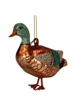 Kersten Ozdoba choinkowa &quot;Duck&quot; w kolorze brązowo-zielonym - wys. 14,5 cm ze sklepu Limango Polska w kategorii Dekoracje bożonarodzeniowe - zdjęcie 187252485
