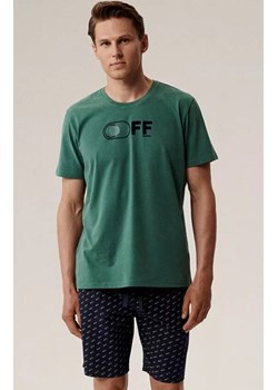 Piżama męska NMP-395-ZIE_GRA, Kolor zielono-granatowy, Rozmiar XL, ATLANTIC ze sklepu Intymna w kategorii Piżamy męskie - zdjęcie 187253557