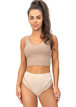 Donna koronkowe figi damskie z wysokim stanem beżowe 235, Kolor beżowy, Rozmiar S, Donna ze sklepu Intymna w kategorii Majtki damskie - zdjęcie 187253638