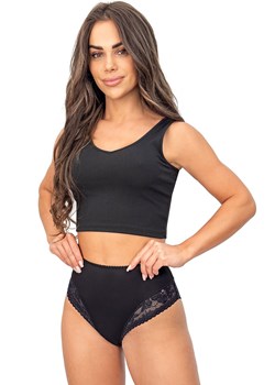Donna koronkowe figi damskie z wysokim stanem czarne 235, Kolor czarny, Rozmiar S, Donna ze sklepu Intymna w kategorii Majtki damskie - zdjęcie 187253645
