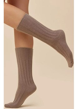 Wełniane skarpetki damskie latte SW069, Kolor latte, Rozmiar 35-38, Gabriella ze sklepu Intymna w kategorii Skarpetki damskie - zdjęcie 187253725
